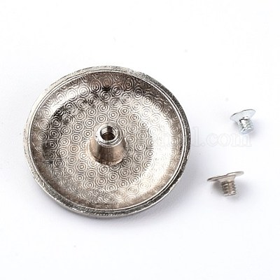 Заклепка винта сплава & имитация бирюзы корабля твердая PALLOY-WH0084-23B-1