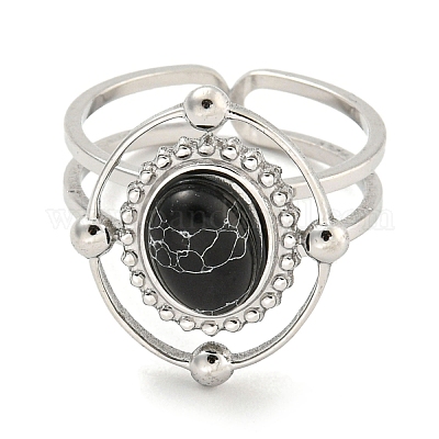 Кольца-манжеты из синтетической бирюзы из нержавеющей стали 304 G-Z056-04P-02-1