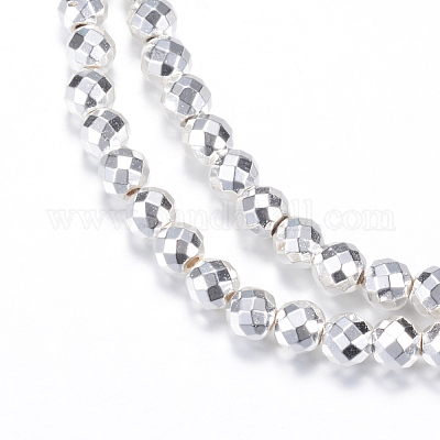 Гальванизировать немагнитных синтетический гематит нитей бисера X-G-Q465-16S-1