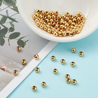1000Pcs 2mm Round Crimp Beads Jewelry Making Crimp End Spacer Bead, Silver