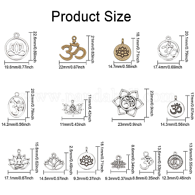 56шт. подвеска из сплава чакры в 5 стилях FIND-CA0006-88-1