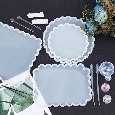 Силиконовые Молды с волнистой чашкой DIY-OC0002-04-1