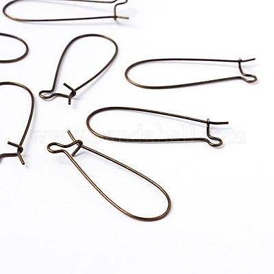 Antique Bronze Solid Brass Fish Hook Earring Findings Wires for Jewelry  Making- Nickel Free - 21 Gauge (20mm)