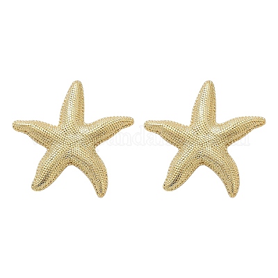 Латунь серьги EJEW-R032-06G-1