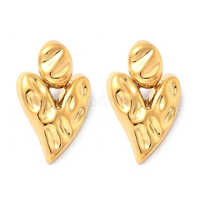 Серьги-гвоздики из нержавеющей стали 304 EJEW-D319-13G-1