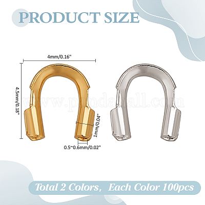 200 шт. Защитные ограждения из латунной проволоки 2 цветов KK-ME0002-79-1