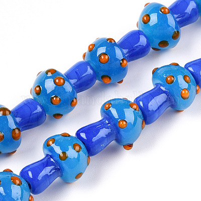 Бусы лэмпворк ручной работы X1-LAMP-N024-09B-1