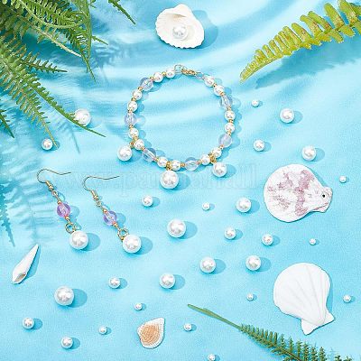 40 шт. 5 размера бусины из ракушечного жемчуга BSHE-NB0001-11-1