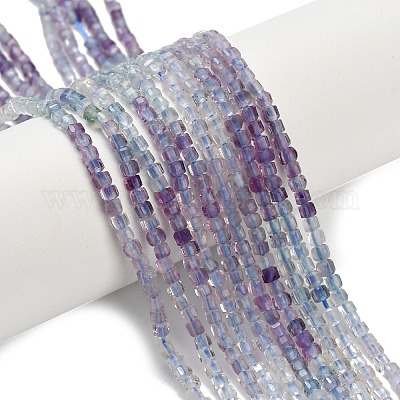 Природного флюорита бисер нитей G-L634-D07-2.5x2.5mm-1