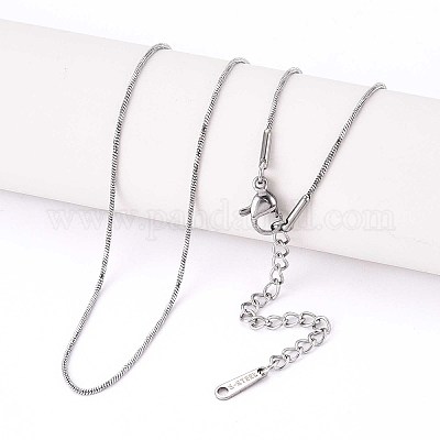 Ожерелья-змейки из нержавеющей стали 304 толщиной 1 мм NJEW-N058-05P-1