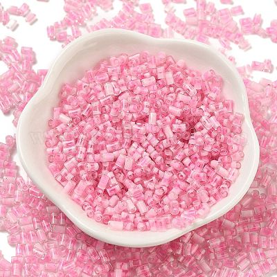 Двухцветный внутренний цвет прозрачный стеклянный бисер SEED-C004-05D-1