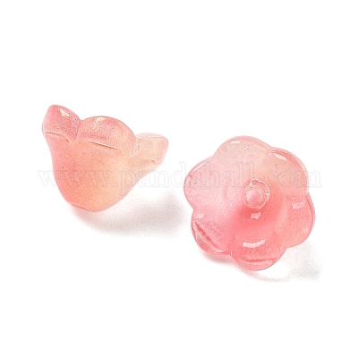 Прозрачные шапочки из стеклянных бусин GLAA-B028-01I-1