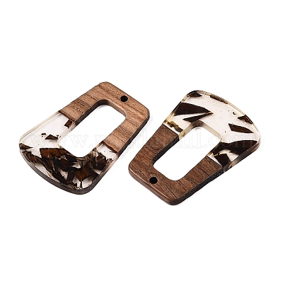 Подвески из эпоксидной смолы и орехового дерева RESI-T057-13D-1