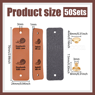 Прямоугольные бирки из искусственной кожи FIND-UN0007-60A-1