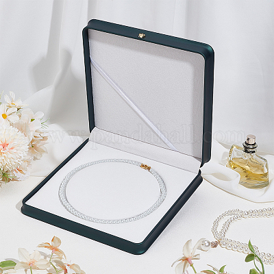 Подарочная коробка для хранения ожерелий из искусственной кожи AJEW-WH0502-52-1