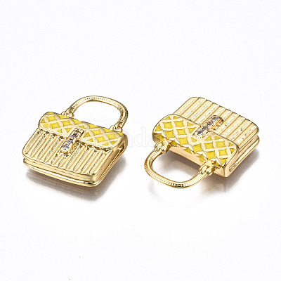 Латунные микропроволочные кубические циркониевые подвески из эмали ZIRC-Q200-020D-NF-1