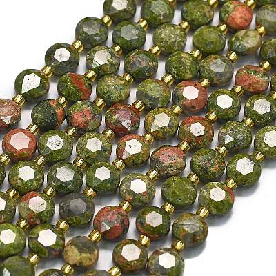 Природные Unakite бисер нитей G-C116-A27-02-1