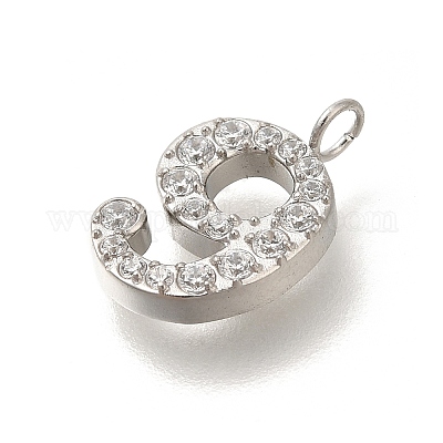 Подвески из нержавеющей стали 304 с микропаве из кубического циркония STAS-H228-01P-09-1