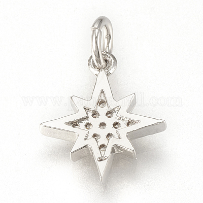 Латунные микро проложить кубического циркония подвески ZIRC-Q015-041P-1