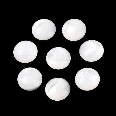 Натуральные белые бусины из ракушек SSHEL-B006-03-1