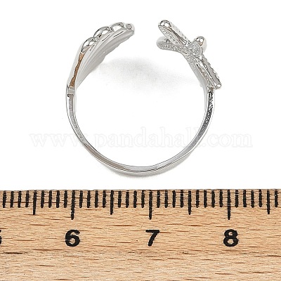 Латунные регулируемые манжеты для женщин RJEW-B132-02B-P-1