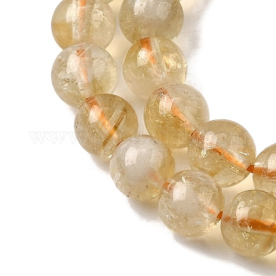Природный цитрин бисер нитей G-D323-A01-6mm-B-1