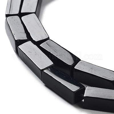 Нити бусин из натурального черного агата G-F631-E27-1