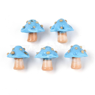 Нити бугорчатых бусин ручной работы в технике лэмпворк LAMP-A004-06F-1