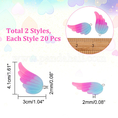 40 шт. подвески из двухцветной трехцветной непрозрачной смолы RESI-AR0001-25-1