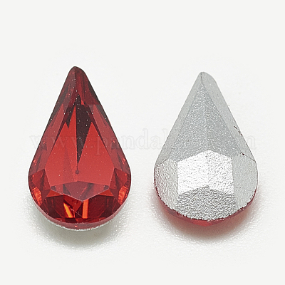 Заостренные заднее стекло горный хрусталь кабошоны RGLA-T082-5x8mm-07-1