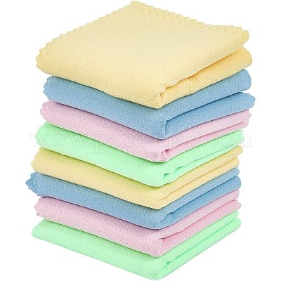 8 шт. 4-х цветная салфетка из микрофибры для чистки музыкальных инструментов AJEW-CN0004-28-1