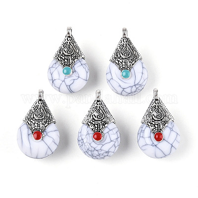 Подвески из смолы в тибетском стиле RESI-T022-16J-1