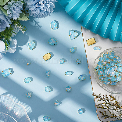 Стеклянный стальной коготь пришитый стразы FIND-WH20040-07G-02-1