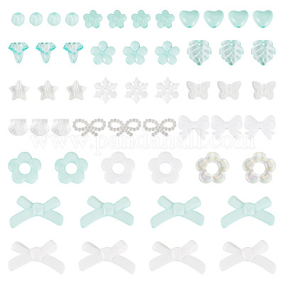 100 г прозрачных и непрозрачных акриловых бусин TACR-TA0001-57C-1