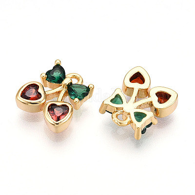 Латунные микро проложить кубического циркония подвески KK-N261-94A-G-1