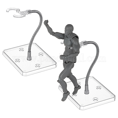 Собранные прямоугольные стойки для демонстрации фигурок из пластика PS с регулируемым железным кронштейном ODIS-WH0100-12B-1