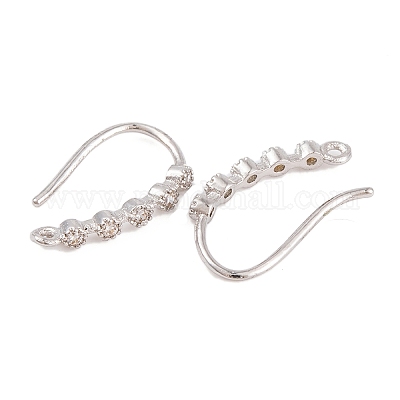 Стойки обшивки латунь кубический цирконий серьги крючки KK-S374-05P-01-1