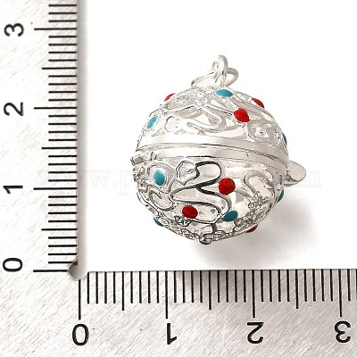 Стойка гальванопокрытие латунная эмаль бусины клетка подвески KK-M313-11S-02-1