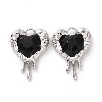 Стеклянные подвески из сплава с покрытием стойки FIND-I037-21P-03-1