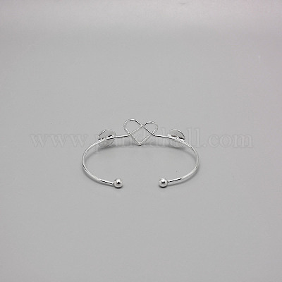 Железные основы для браслетов&nbsp;LS-FIND-WH0100-75P-1