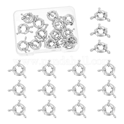 15 комплект латунных пружинных кольцевых застежек FIND-UN0015-73-1