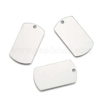 Не тускнеющие прямоугольные штампованные бирки из нержавеющей стали 201 X-STAS-S031-03-1