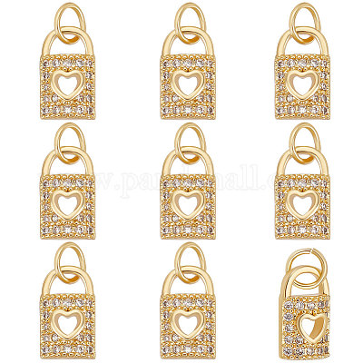 10шт латунные микропаве прозрачные кубические циркониевые подвески ZIRC-BBC0001-70-1