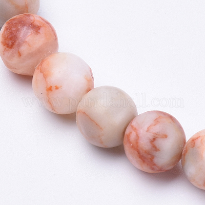 Браслеты из натуральной красной линии яшмы из бисера BJEW-S128-12-1