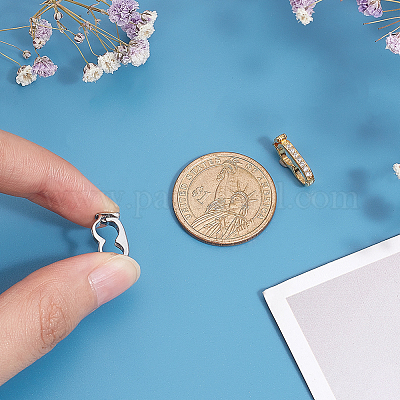 2 шт. 2 цвета 925 пробы стерлингового серебра с прозрачным кубическим цирконием застежка-крутистер FIND-PH0009-54-1