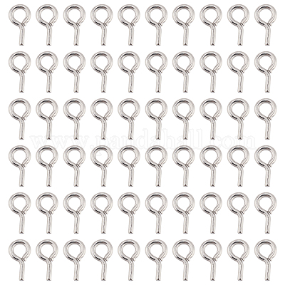 Shop DICOSMETIC 2000Pcs Screw Eye Pins Stainless Steel Mini Eye Pins Hooks  Eye Peg Threaded Bails Pendant Connector Findings for Jewelry Making and  DIY Crafts for Jewelry Making - PandaHall Selected