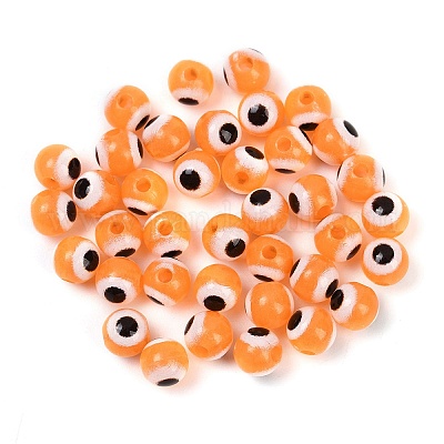 Светящиеся и печатные непрозрачные акриловые бусины LACR-G050-01G-1