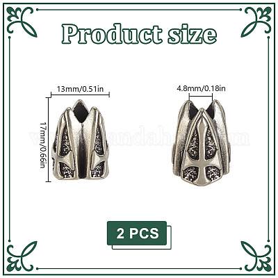 2 шт. Латунные бусины KK-HY0004-26AS-1