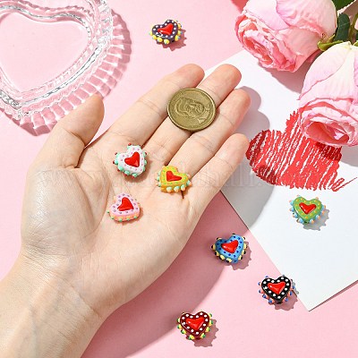 8 шт. 8-х цветные стеклянные бусины LAMP-CJ0002-44-1