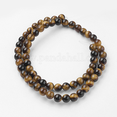 Природные желтые нити из бисера тигровый глаз G-G735-71-6mm-A-1